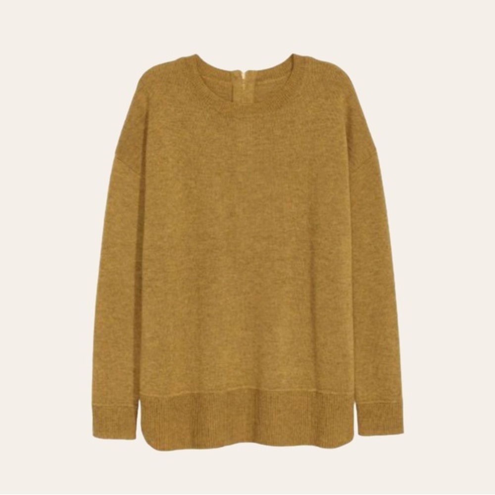 H&M Conscious Fine Knit Wool Blend Jumper - Mustard Yellow Marl 💕